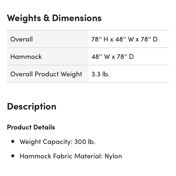 White Nylon Hammock - Picture 5 of 5